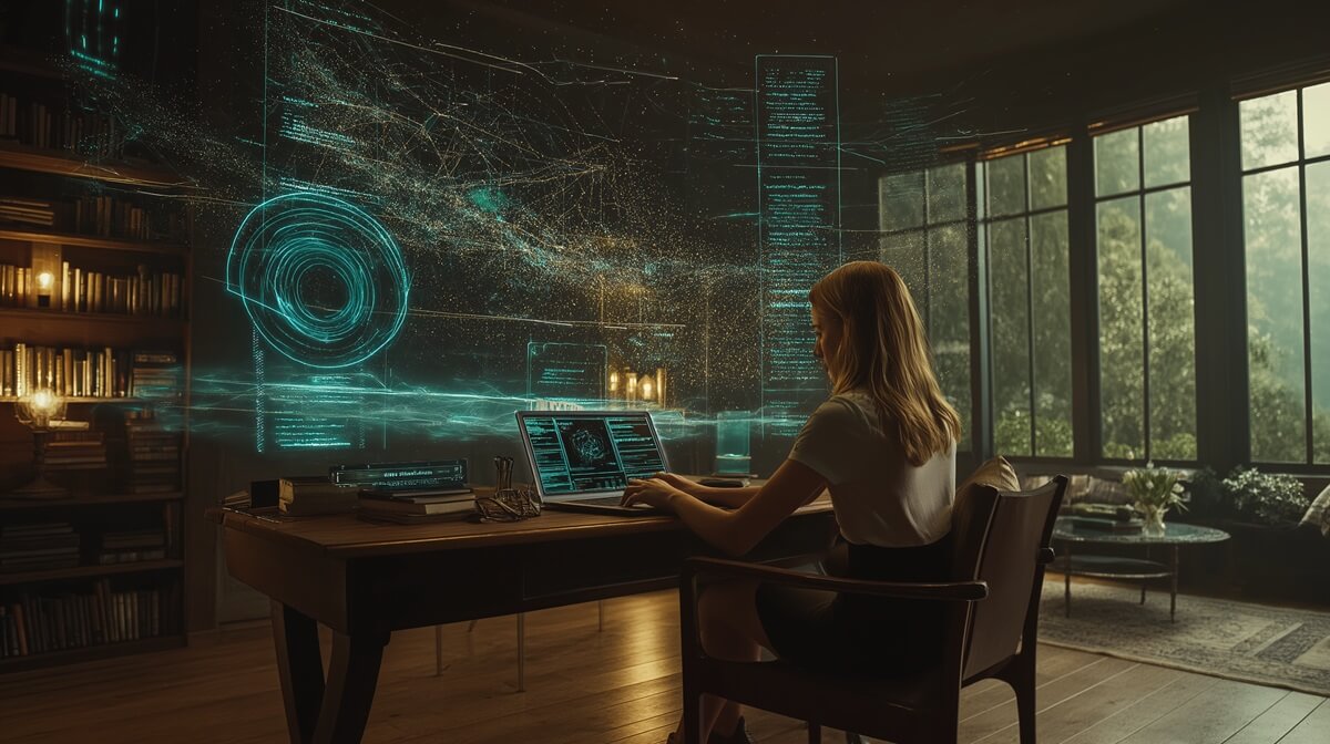 A writer at a modern desk choosing between several QuillBot alternatives on a glowing holographic screen to find the best AI paraphrasing tool.